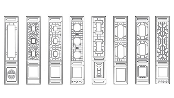 南沙喜迎门中式花格CAD设计图样式大全